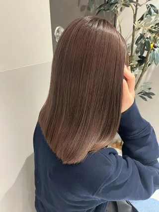 セミロング aoi ♡グレージュ ・ベージュカラーのヘアスタイル