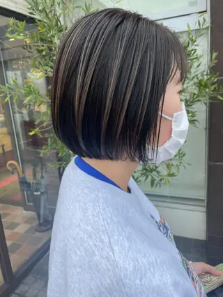 ショート カラー EARTH長岡店🩵 石原莉穂のヘアスタイル