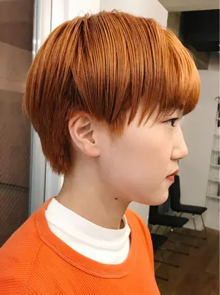 ショート カラー fifth所属・センターパート／マッ シュ／パーマ　あさみのヘアスタイル