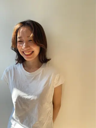 ミディアム たけだ れなのヘアスタイル