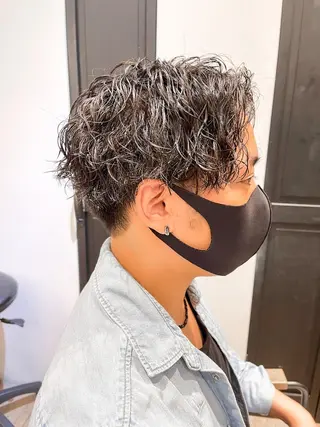ショート パーマ メンズ amie高崎所属・高崎メンズパーマ 髪質改善TAKEのヘアスタイル