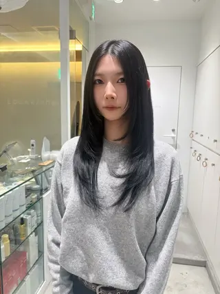 ロング カラー 🎀優姫 🎀  韓国レイヤーのヘアスタイル