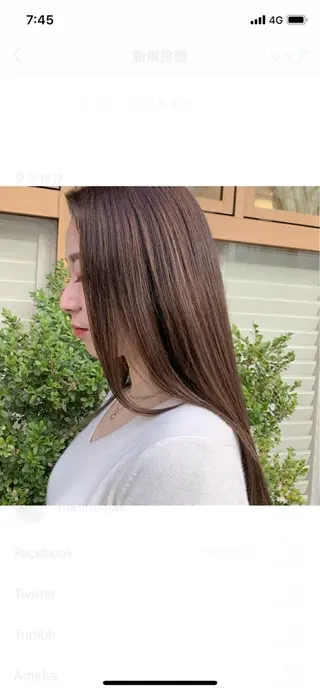 ロング 顔周りレイヤー 🎀マリノのヘアスタイル