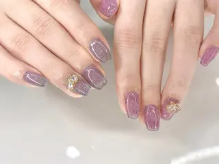ネイル I-nailロング /ワンホン/キラキラのネイルデザイン