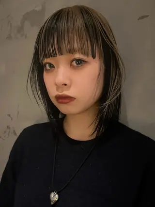 ミディアム カラー 田中 里奈のヘアスタイル