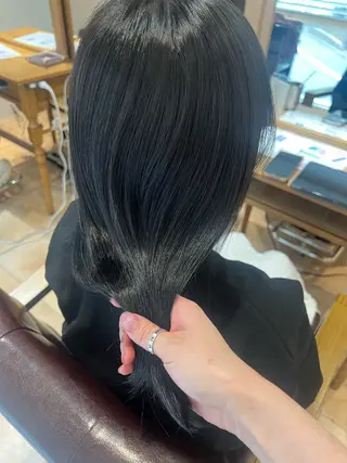 セミロング カラー 🥀韓国ヘア🥀 宮津真菜のヘアスタイル