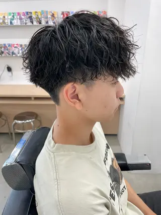 ショート カラー パーマ ヘアアレンジ メンズ 亀井隆汰/メンズ専門 パーマ特化美容師のヘアスタイル