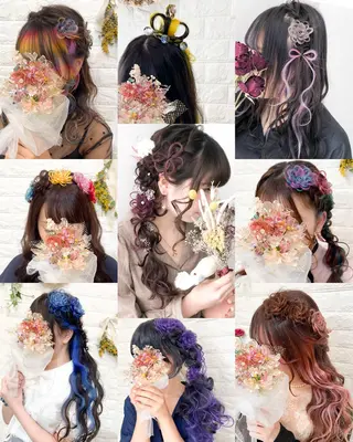 セミロング ヘアアレンジ 『推し活』被らない ヘアアレンジのヘアスタイル