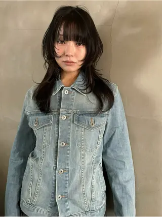 セミロング カラー 林　蓮／レイヤー /自由が丘のヘアスタイル