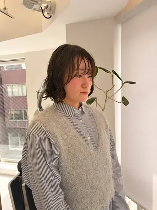 ミディアム パーマ 🍓似合わせカット× パーマ／矢木🍓のヘアスタイル