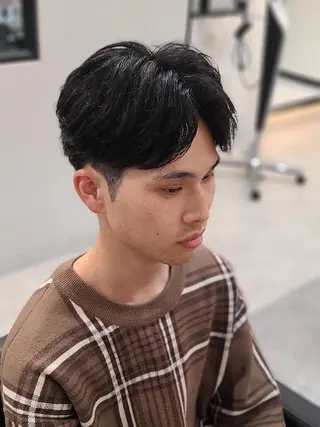 メンズ ミディアム Lapis 名古屋駅前店所属・LEN名古屋/パーマ 海外ヘア/メンズ特化のヘアスタイル