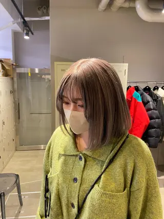 セミロング カラー 韓国/トレンド レイヤー【101】のヘアスタイル