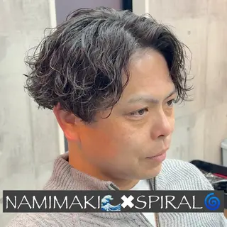 ミディアム パーマ ヘアアレンジ メンズ ✂️パーマ職人✂️ 相模大野/町田カラーのヘアスタイル