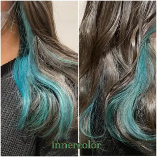 セミロング カラー マツエク・マツパ オリーブ透明感カラー 表参道/MIKUのヘアスタイル