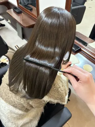 セミロング カラー SHICUNE /ミホのヘアスタイル