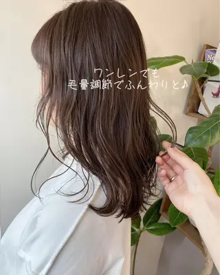 ミディアム カラー パーマ 韓国ヘア♡おくれ毛♡ ボブ♡sayakaのヘアスタイル