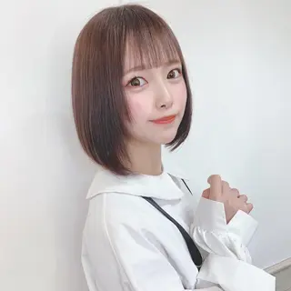 ミディアム カラー ✨️美髪矯正×似合わ せ艶カラー✨藤田透のヘアスタイル