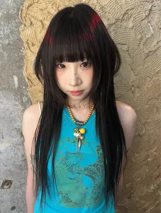 ロング カラー haco＋所属・圧倒的デザイン力 店長🎨RENAのヘアスタイル