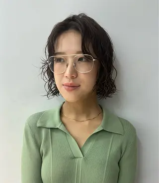 パーマ RIN パーマ/暖色カラーのヘアスタイル