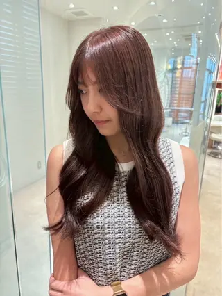 ロング 渋谷駅/ボブパーマ/ レイヤー/ケンコウのヘアスタイル