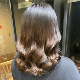 ミディアム パーマ 韓国風/コテ巻き風 パーマ/るい🌿のヘアスタイル