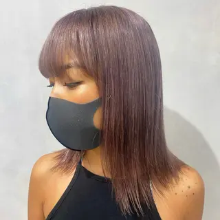 ミディアム カラー デザインカラー/パー マ🦖外岡咲希🦖のヘアスタイル