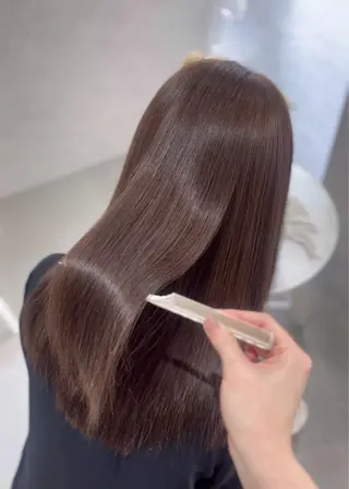 ロング カラー パーマ suzuka/透明感 カラー 美髪縮毛矯正のヘアスタイル