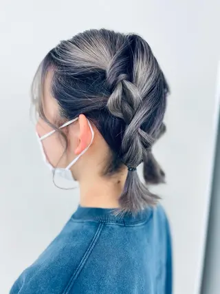 ミディアム ヘアアレンジ aile by sion 【エルバイシオン】所属・🫧 のぞみ🫧のヘアスタイル