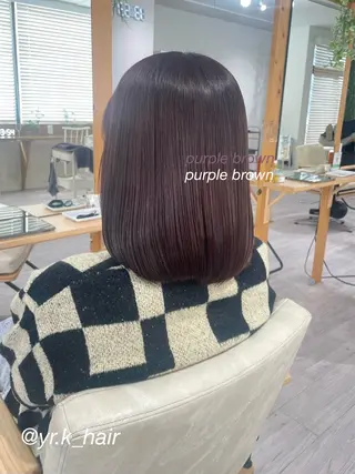 ミディアム カラー 赤味消し.髪質改善 🌿𝘠𝘜𝘙𝘐のヘアスタイル