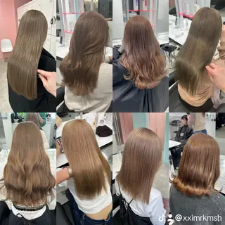 ロング カラー 履歴修正屋さん／ ブロンド／ホワイトのヘアスタイル