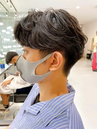 ショート パーマ メンズ メンズパーマ タカキリョウのヘアスタイル