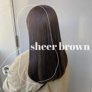 セミロング カラー ヘアアレンジ 赤味消し.髪質改善 🌿𝘠𝘜𝘙𝘐のヘアスタイル