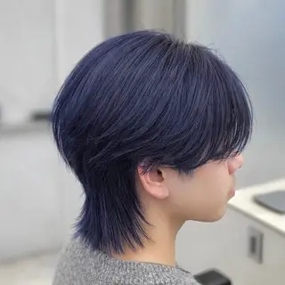 ミディアム カラー メンズ ʜᴀʀᴜᴋᴀ♱メンズ ウルフ/ブリーチのヘアスタイル