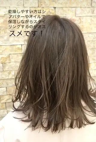 セミロング カラー 🌿nudeカラー/ レイヤー/藤原🌿のヘアスタイル