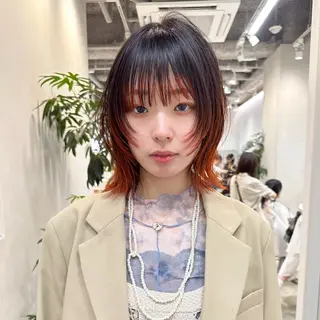 ミディアム カラー 🌀perm 🌀のヘアスタイル