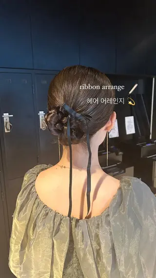 セミロング 韓国ヘア/顔周り ヘアセット/加藤優里のヘアスタイル