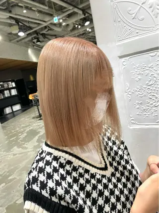 ミディアム カラー ヘアアレンジ ネイル マツエク・マツパ 【柔らか透明感✨/ 似合せ前髪】大石葉月のヘアスタイル