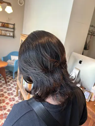 ミディアム Masaki ブリーチカラーのヘアスタイル