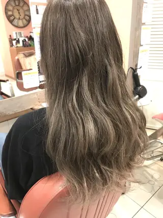 ミディアム カラー パーマ ヘアアレンジ 増子 幹樹のヘアスタイル