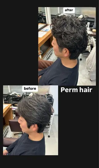 パーマ メンズ 保科 椎奈のヘアスタイル