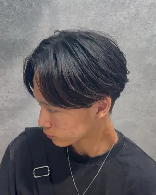 ショート パーマ ヘアアレンジ メンズ Ryo横浜韓国ヘア/ 曲がる縮毛矯正特化のヘアスタイル