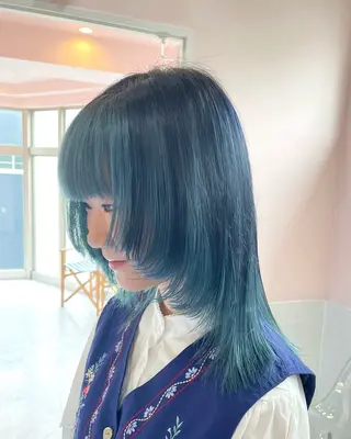 ミディアム カラー 色落ち綺麗透明感カラ /ボブ/ナカツヒカルのヘアスタイル