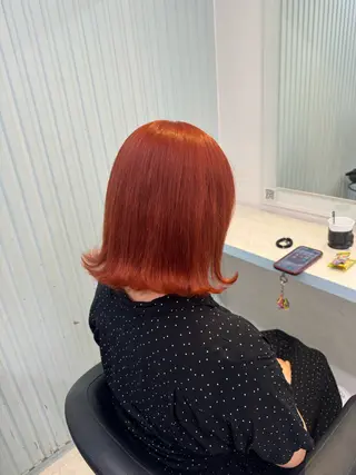 セミロング カラー 暖色🩷透明感カラー ♡Maika♡のヘアスタイル