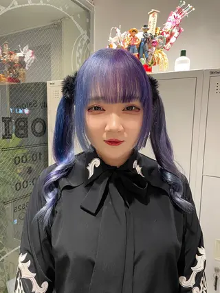 ロング デザインカラー/ ヘアアレンジ/りりかのヘアスタイル