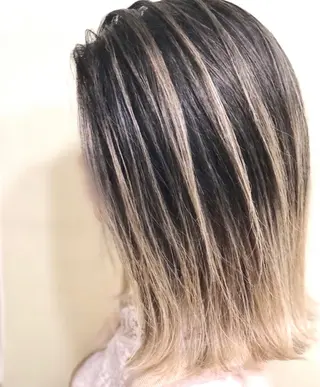 ミディアム カラー ケアブリーチ /髪質 改善/古橋圭史郎のヘアスタイル