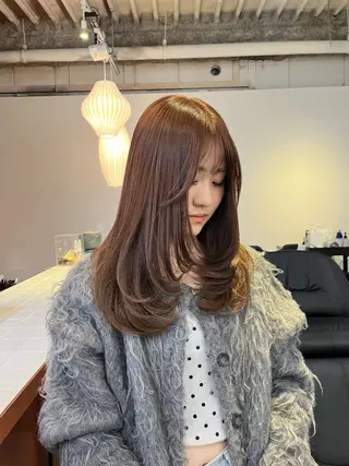 ロング カラー HEW所属・Sanaダブルカラー ✨️パルコ徒歩1分のヘアスタイル