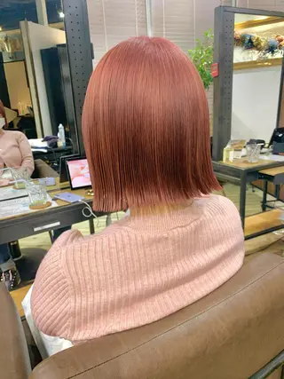 ミディアム カラー ARCANAブリーチ レイヤーカット/原宿のヘアスタイル