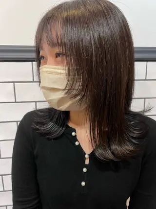 ミディアム 🫧艶髪/透明感色 🫧河原町💛MOEのヘアスタイル