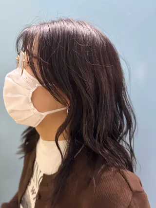 ミディアム カラー パーマ ショート・パーマ・デ ザインカラー/むつみのヘアスタイル