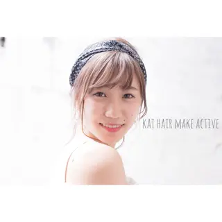 ミディアム カラー ヘアアレンジ 坂東 秀幸のヘアスタイル